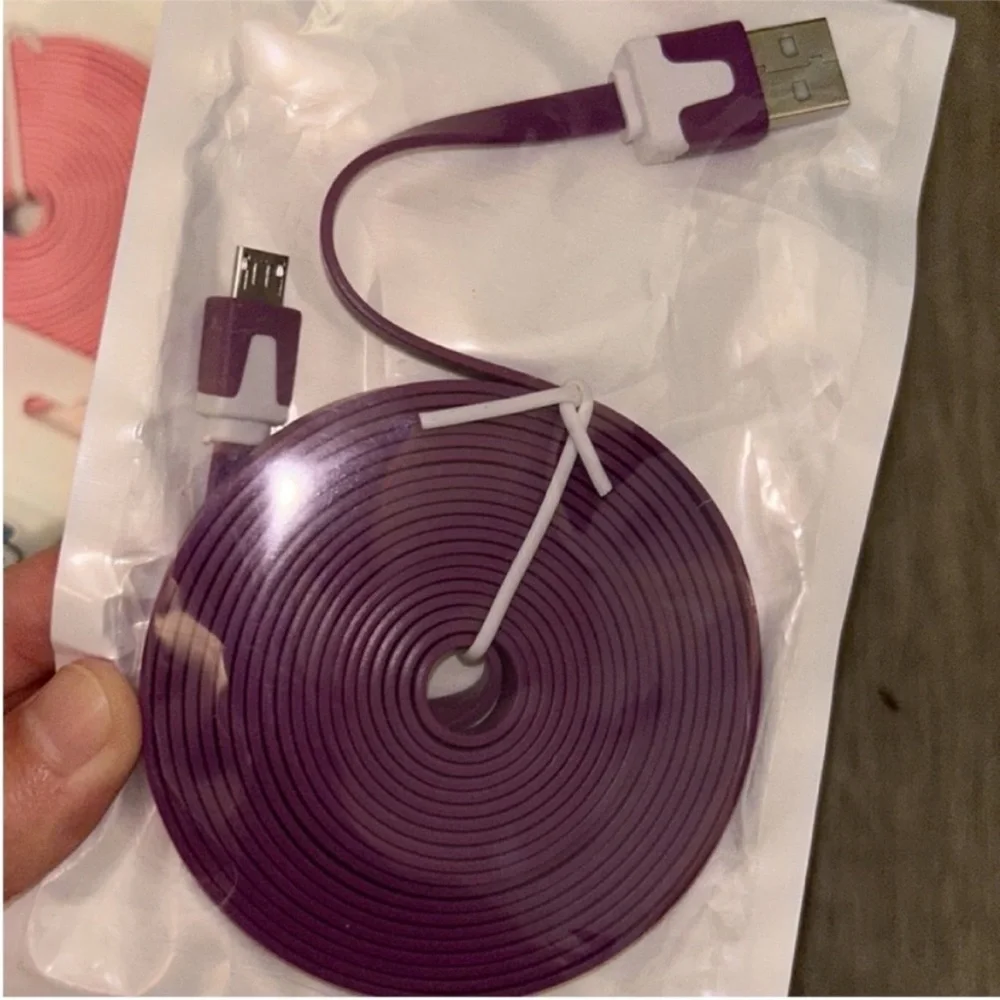 Bundle of flat noodle usb data Sync charger Cable